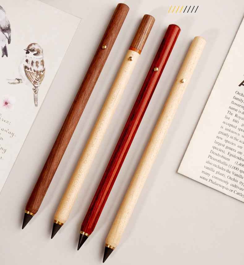 4pcs Solid Wood Inkless Infinity Everlasting Pencils