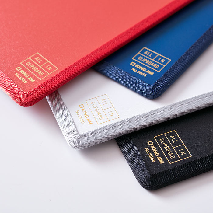 King Jim 5985 All IN Clipboard A4 Vertical with Mesh Pocket and Pen Holder