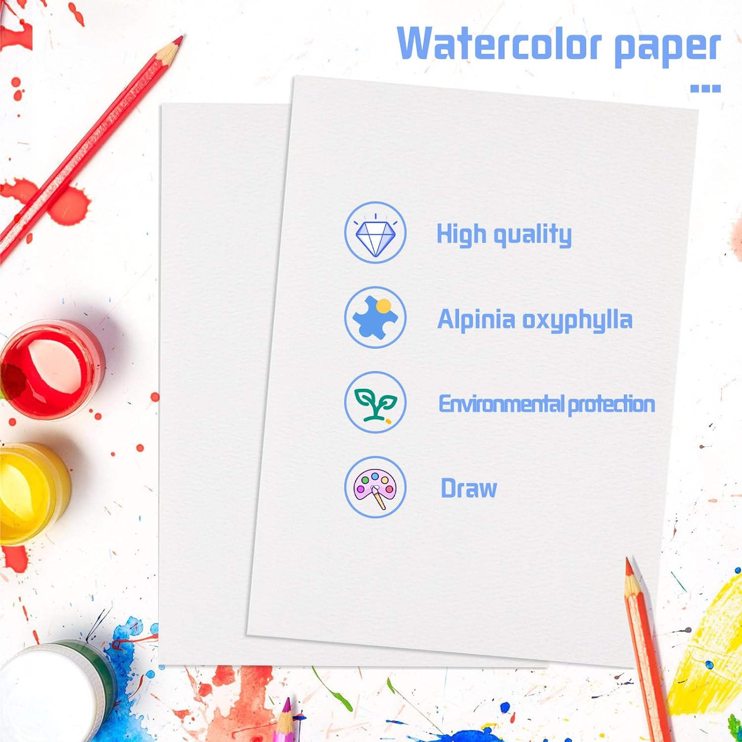 120 Sheets Watercolor Paper Bulk (4 x 6 Inch)