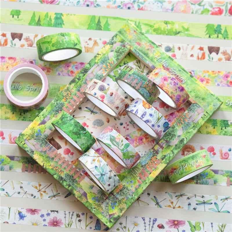 Hello Spring Washi Tape Set 10 Rolls 15mm x 5m