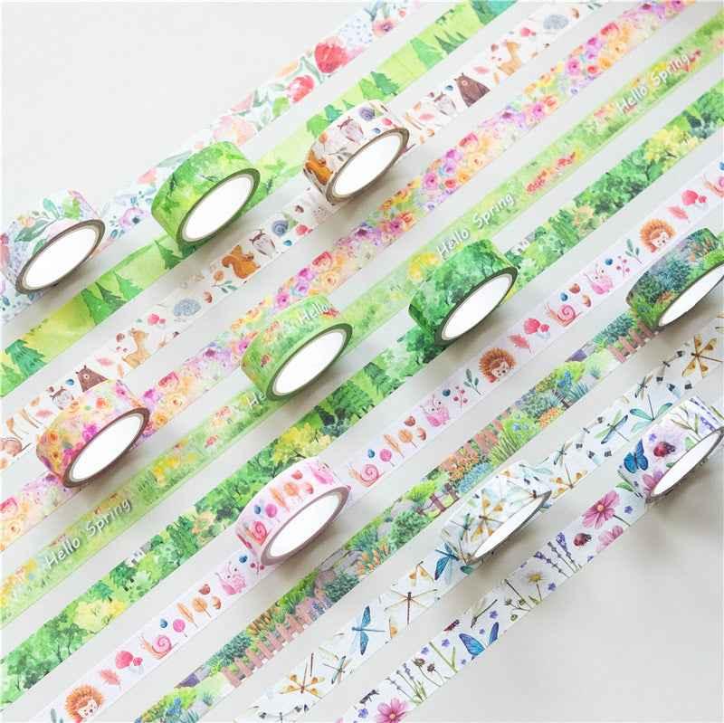 Hello Spring Washi Tape Set 10 Rolls 15mm x 5m
