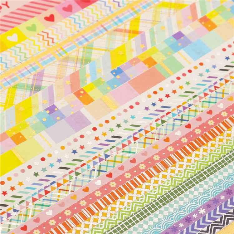 Rainbow Foil Washi Masking Tape Set 27 Rolls