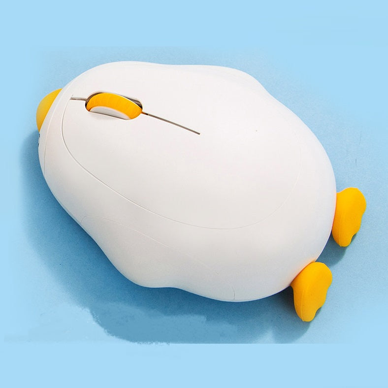 Cute White Big Duck Shaped Wireless Mouse