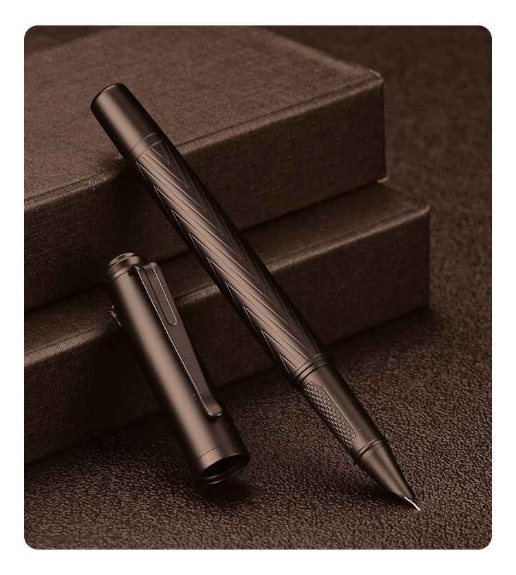 Wing Sung 9372 Dragon Scale Fountain Pen | Metal Body Black