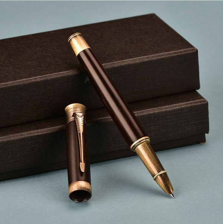 Wing Sung 9388 Fountain Pen – Solid Wood & Brass Body Ebony