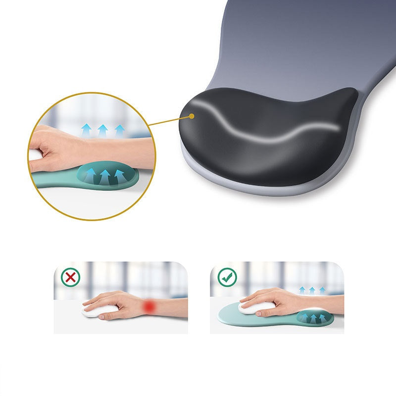 Ergonomic Wrist Rest Mouse Pad | Thick Silicone Cushion
