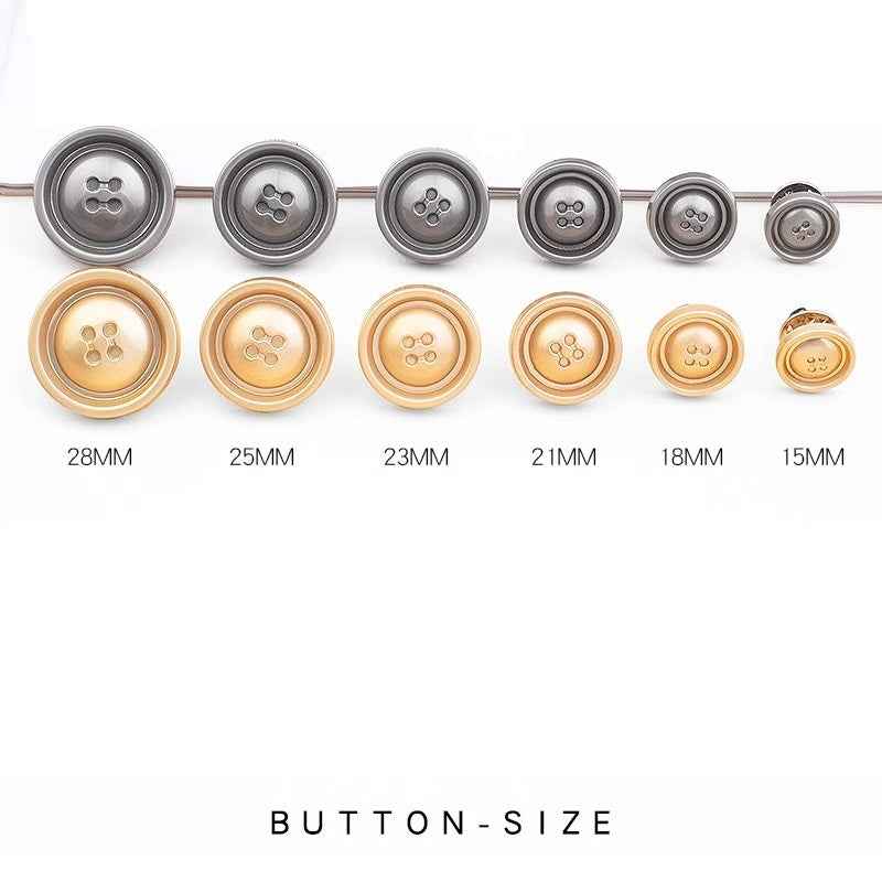 No-sew pin snap buttons, size range with multiple metal snaps