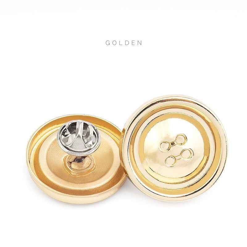 No-sew pin snap buttons, gold metal snap fasteners