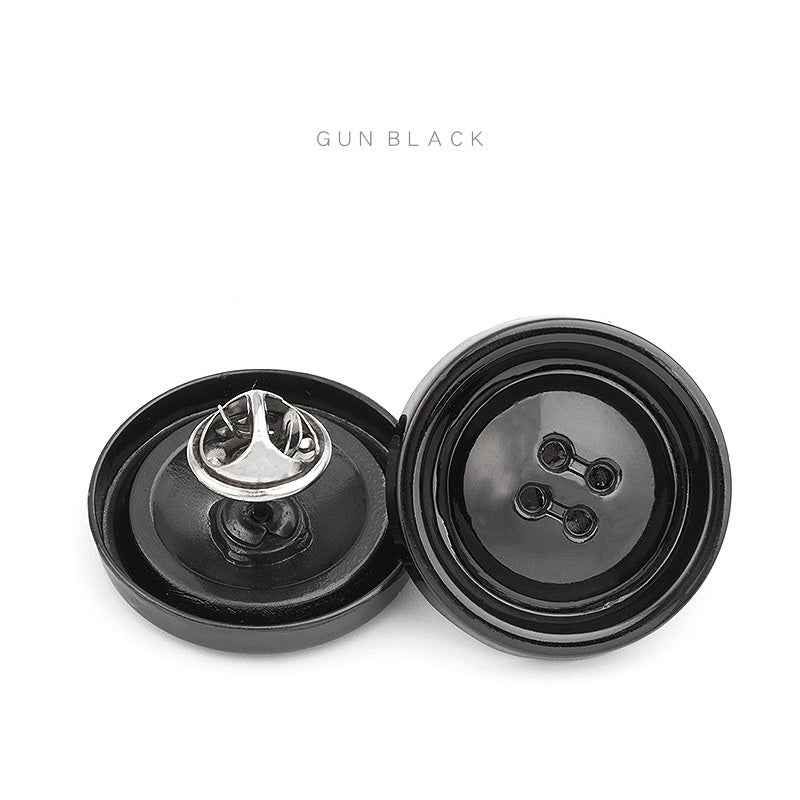 No-sew pin snap buttons, gun black metal snap fasteners