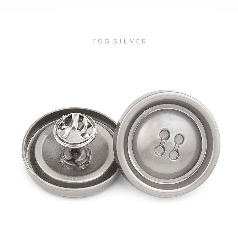 No-sew pin snap buttons, fog silver metal snap fasteners