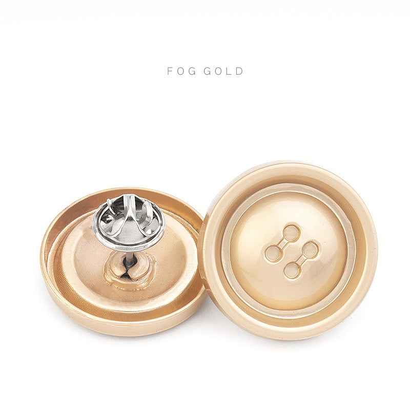 No-sew pin snap buttons, fog gold metal snap fasteners