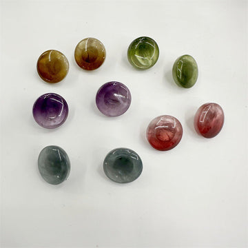Round resin shank buttons, mixed colors assortment, 11.5mm