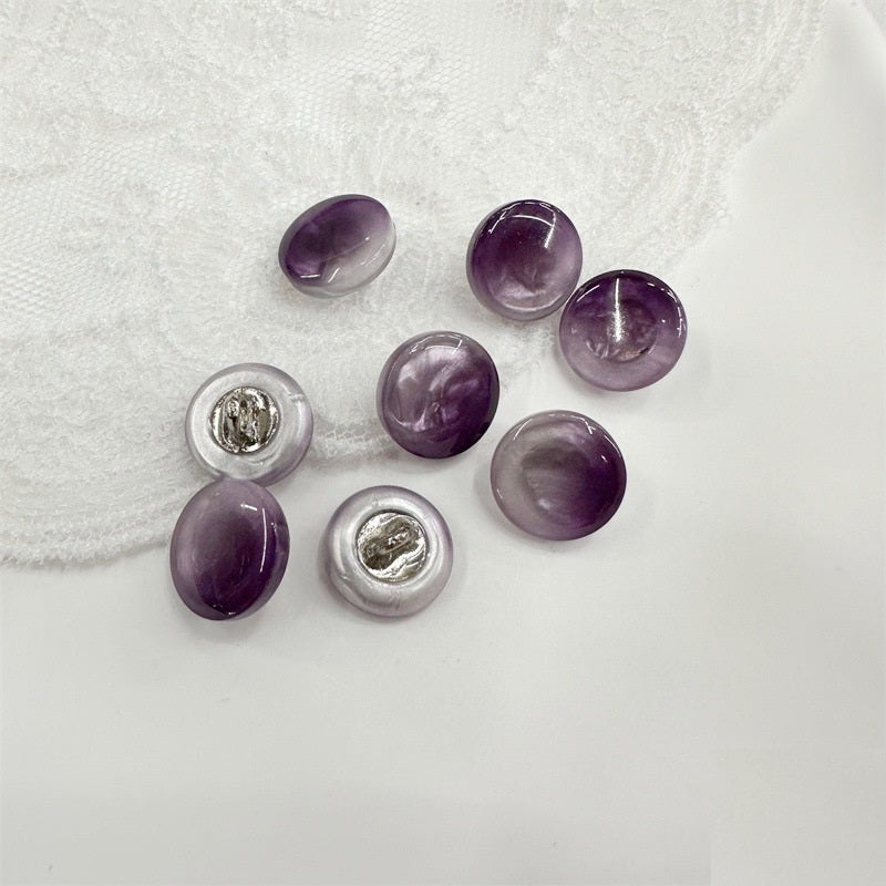 Round resin shank buttons, mixed colors assortment, 11.5mm