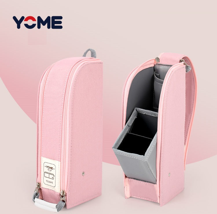 YOME Large Capacity Standing Pencil Case Pink