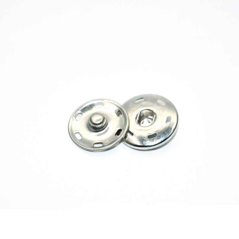 Metall-Snap-Buttons, 3 Farben: silber, gold, dunkelgrau, runde Platten mit Stiften