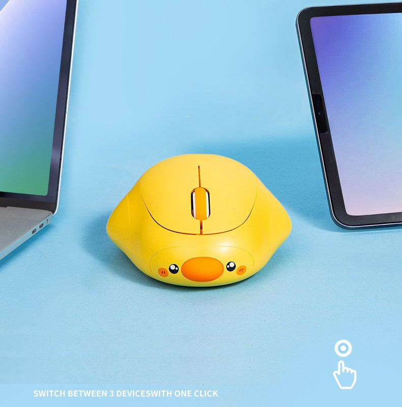 Cute Yellow Big Duck-Shaped Wireless Mouse