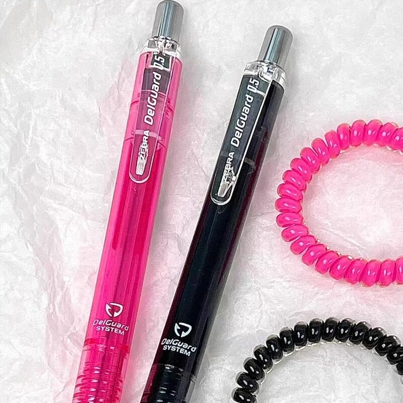 ZEBRA DelGuard Limited Edition Clear Mechanical Pencil 0.5 mm with Lead Refills & Eraser