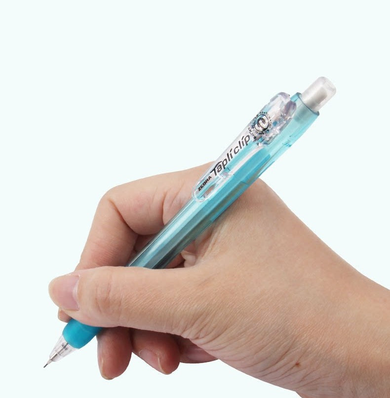 ZEBRA Tapliclip Mechanical Pencil 0.5mm | Retractable Tip | Soft Grip | Set of 6