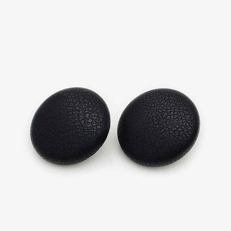 Beige suede-effect metal shank buttons, 17.5mm, pair of round buttons.