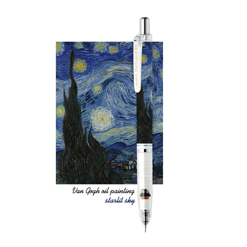 Zebra DelGuard 0.5mm Lead Mechanical Pencil Van Gogh Painting Limited Starlit Sky
