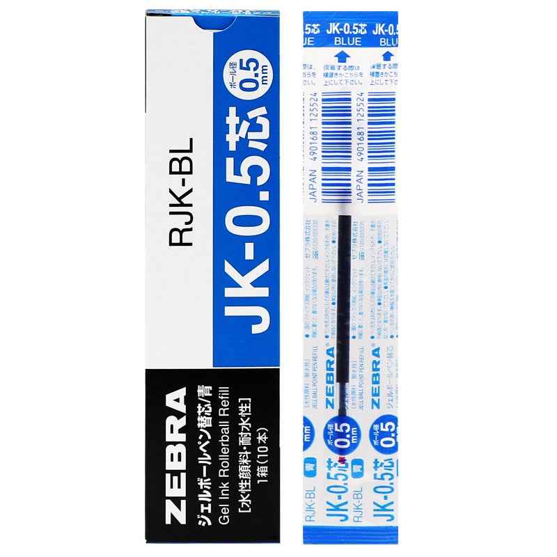 Zebra JK-0.5 Sarasa Gel Multi Pen Refill - 0.5mm 10 Pack Blue