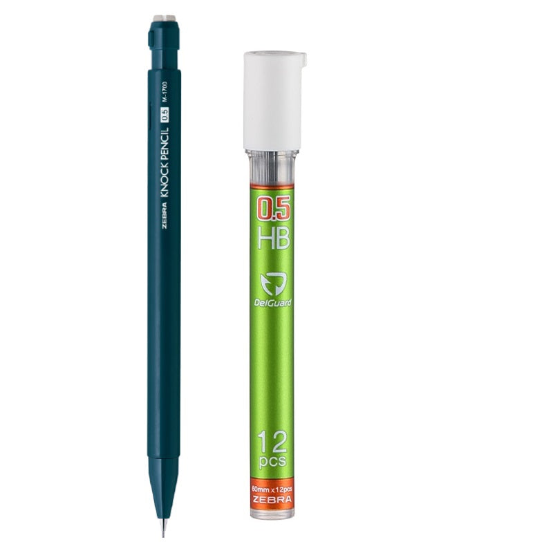 Zebra M-1700 Knock Shaker Mechanical Pencil -0.5mm with Leads Navy