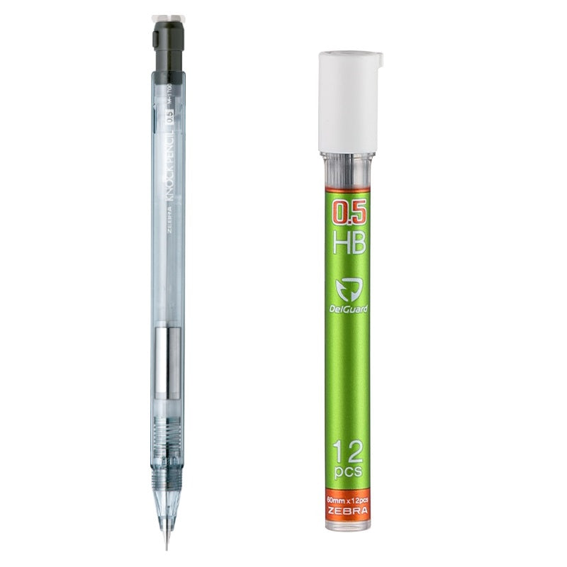 Zebra M-1700 Knock Shaker Mechanical Pencil -0.5mm with Leads Clear