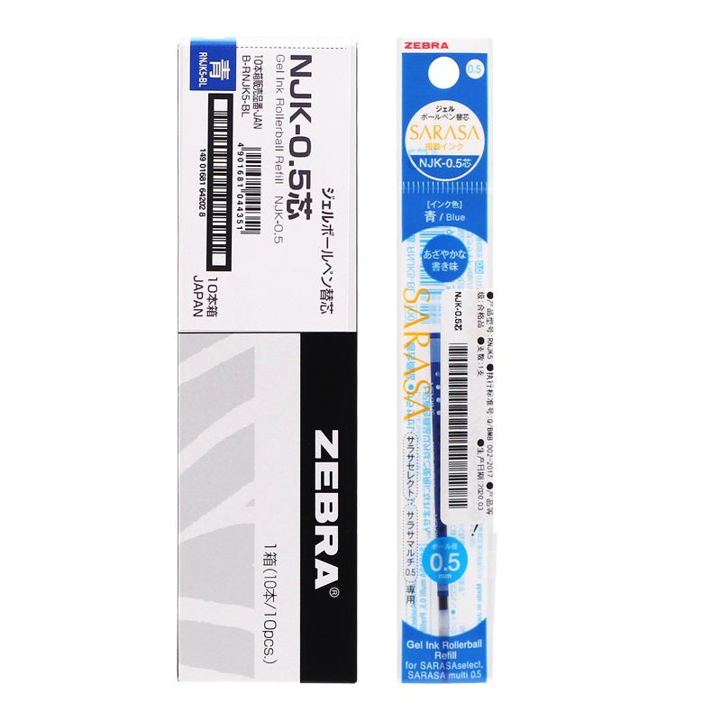 Zebra NJK-0.5 Sarasa Gel Multi Pen Refill 0.5mm 10 Pack Black