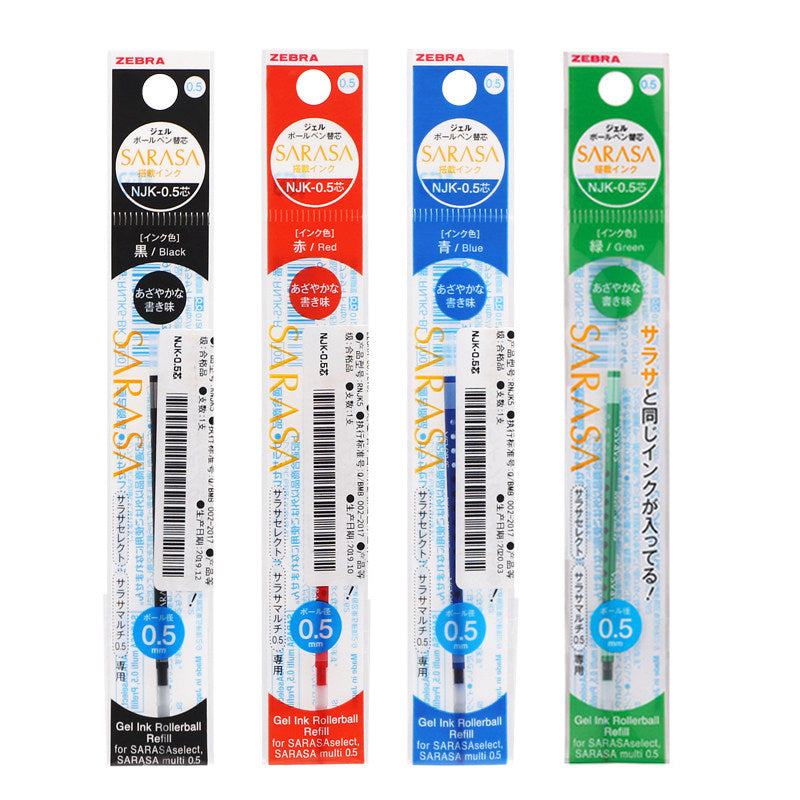 Zebra NJK-0.5 Sarasa Gel Multi Pen Refill 0.5mm 10 Pack