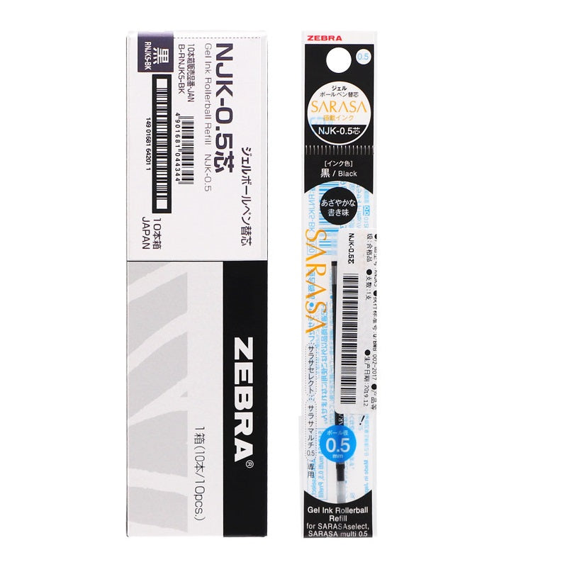 Zebra NJK-0.5 Sarasa Gel Multi Pen Refill 0.5mm 10 Pack Black