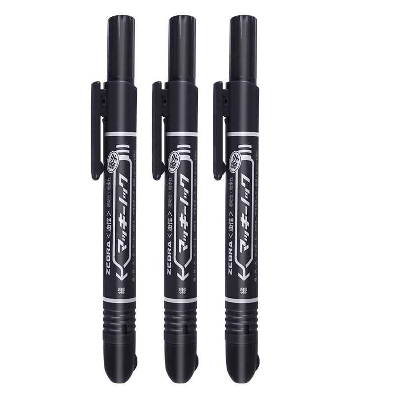 Zebra Permanent Pen,McKnock,Fine Point,3 Count P-YYSS6 Black