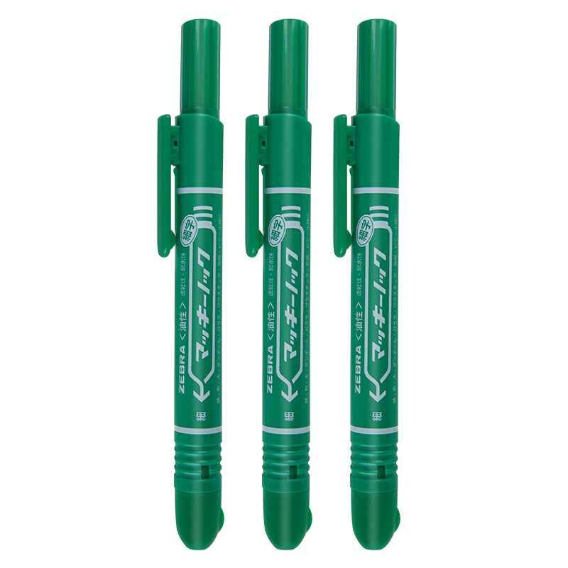 Zebra Permanent Pen,McKnock,Fine Point,3 Count P-YYSS6 Green