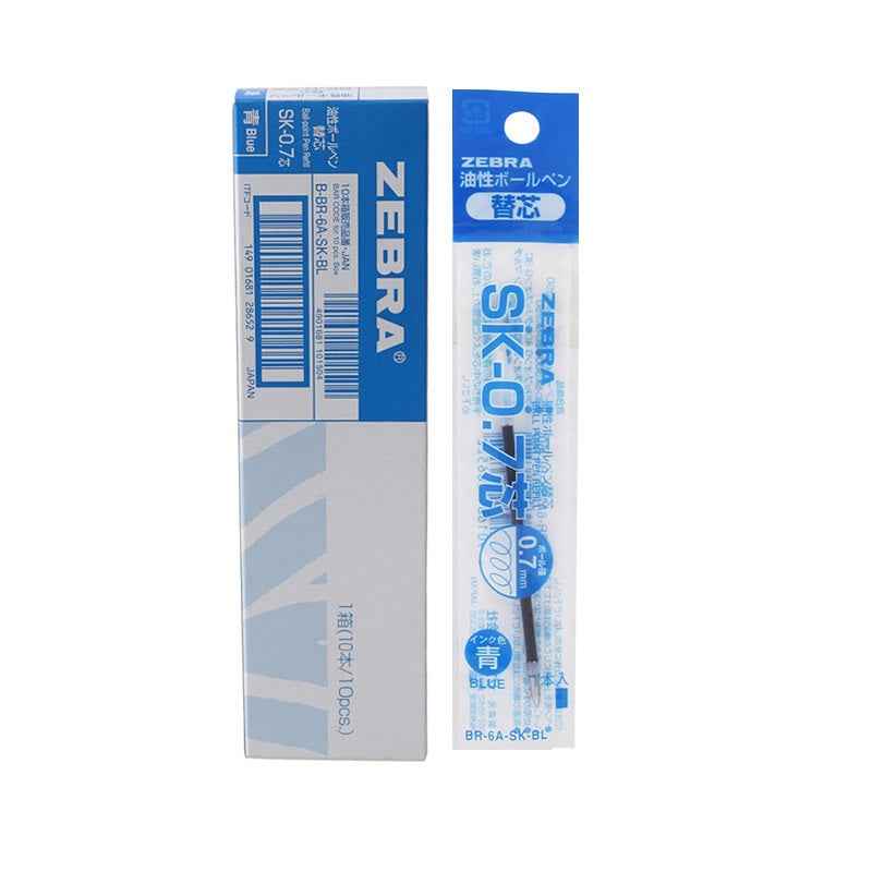 Zebra SK-0.7 Ballpoint Pen Refill 0.7mm Black/Blue/Red/Green 10 Pack Blue