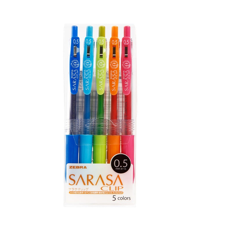 Zebra Sarasa Clip Gel Ink Pen 5/10/20 Colors Set 0.5mm 5 Color