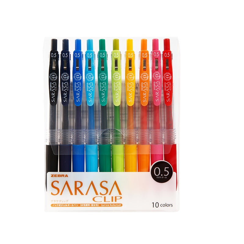 Zebra Sarasa Clip Gel Ink Pen 5/10/20 Colors Set 0.5mm 5 Color
