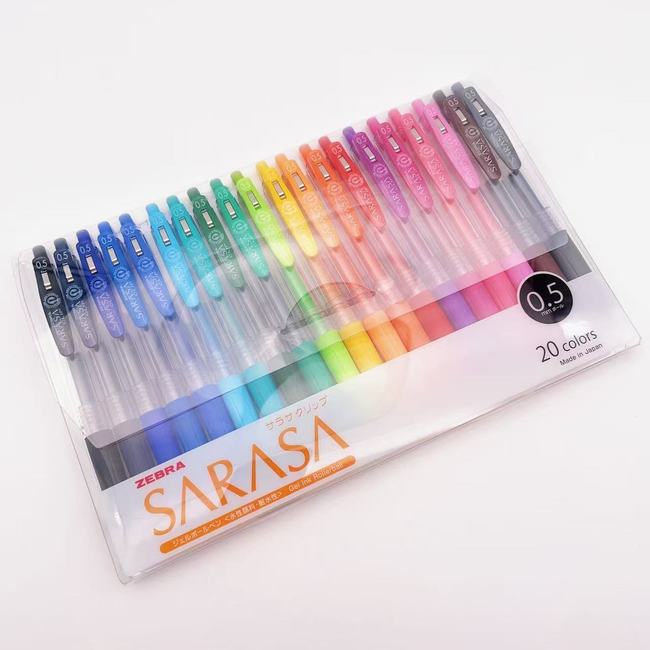 Zebra Sarasa Clip Gel Ink Pen 5/10/20 Colors Set 0.5mm 20 Color