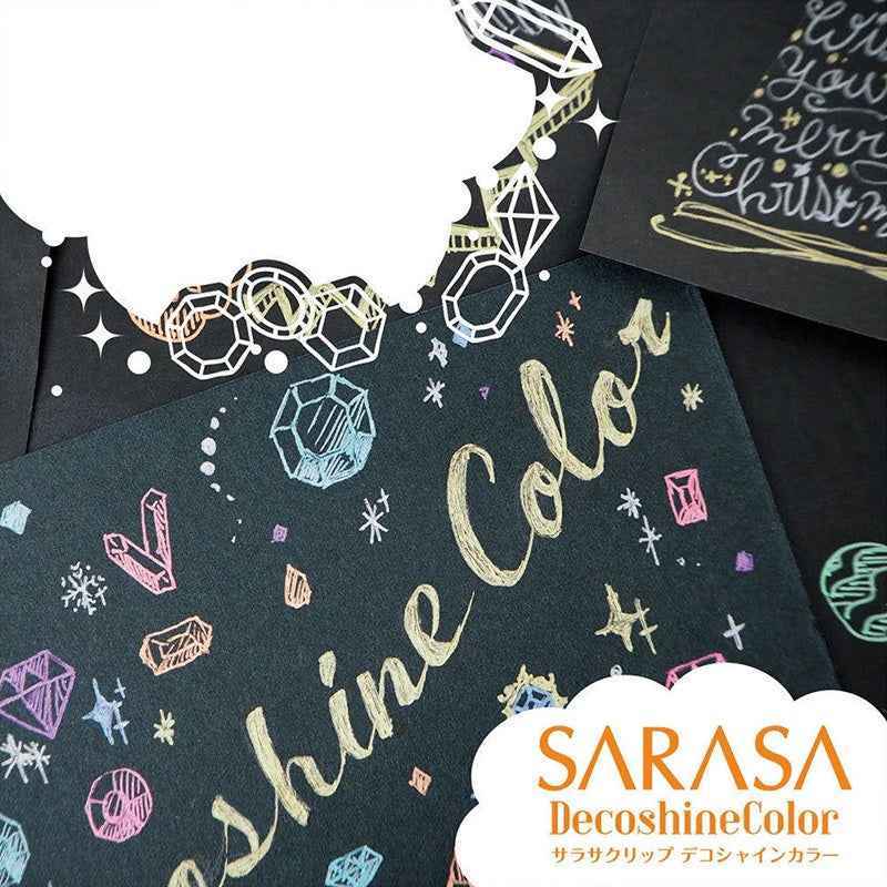 Zebra Sarasa Clip Decoshine Metallic Gel Pen 0.5mm Shimmering 5-Color Set