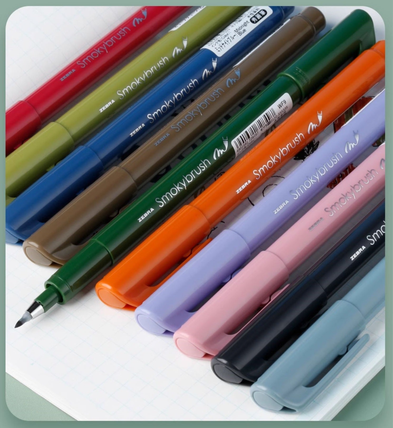 Zebra Smoky Brush Pen - Set of 5 Colors