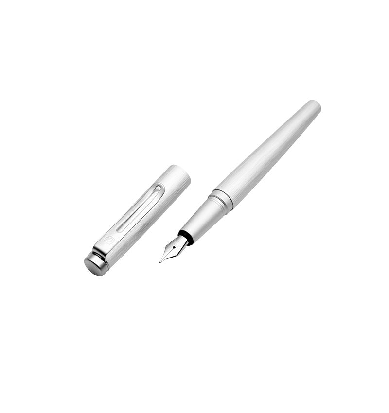 Kaco Angle Fountain Pen Fine Silver