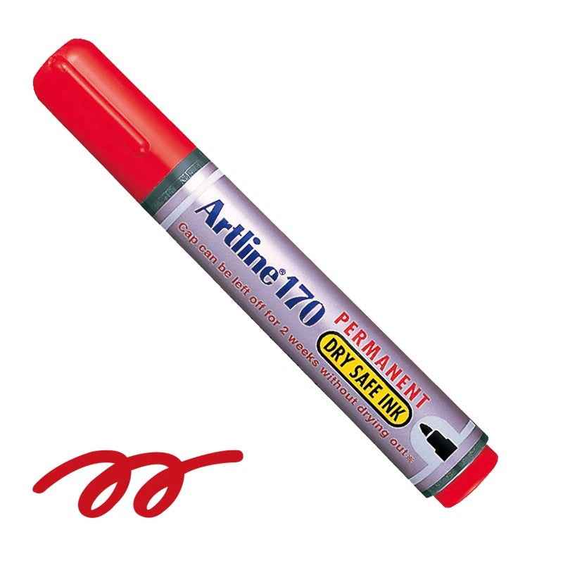 Artline 170 Dry-Safe Permanent Markers | 2.0mm Bullet Tip 3 Pack Black