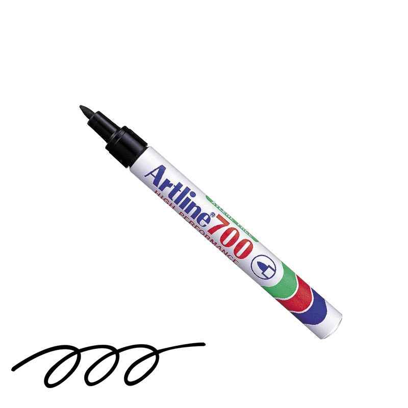 Artline 700 Permanent Marker,0.7mm Fine Tip,3 Pack Black