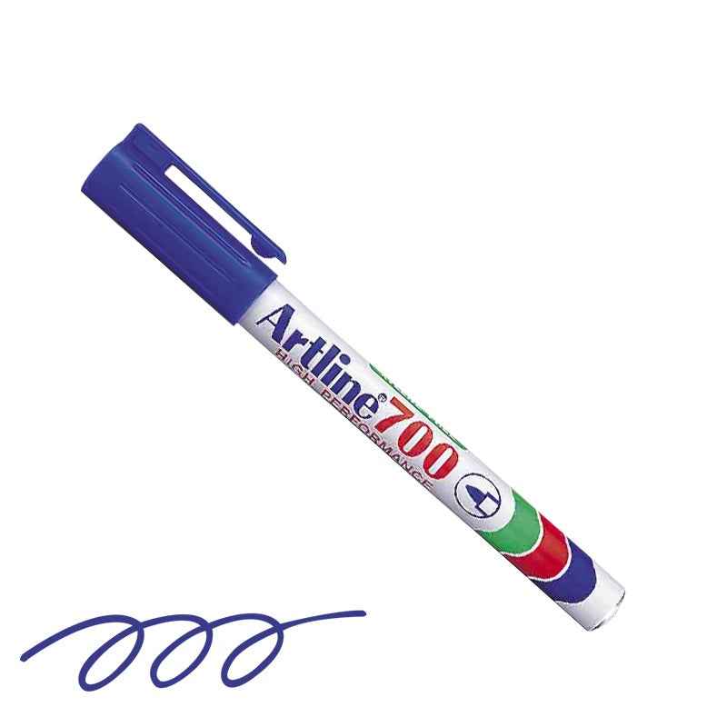 Artline 700 Permanent Marker,0.7mm Fine Tip,3 Pack Blue