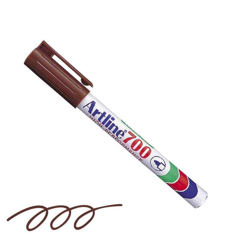 Artline 700 Permanent Marker,0.7mm Fine Tip,3 Pack Brown