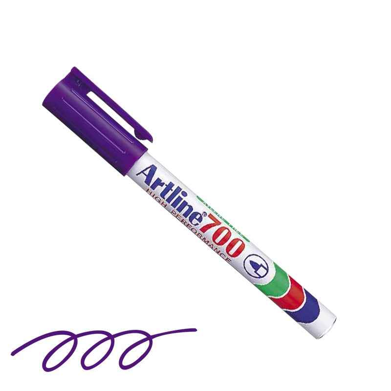 Artline 700 Permanent Marker,0.7mm Fine Tip,3 Pack Purple