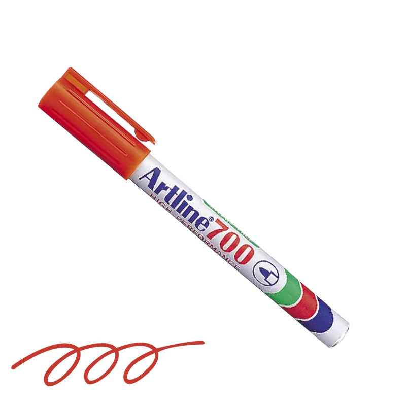 Artline 700 Permanent Marker,0.7mm Fine Tip,3 Pack Orange