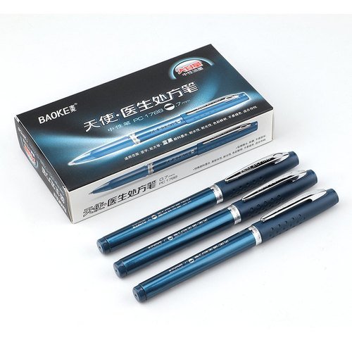 Baoke 0.7mm Blue Gel Pens PC1788 Pack of 12 0.7mm Blue
