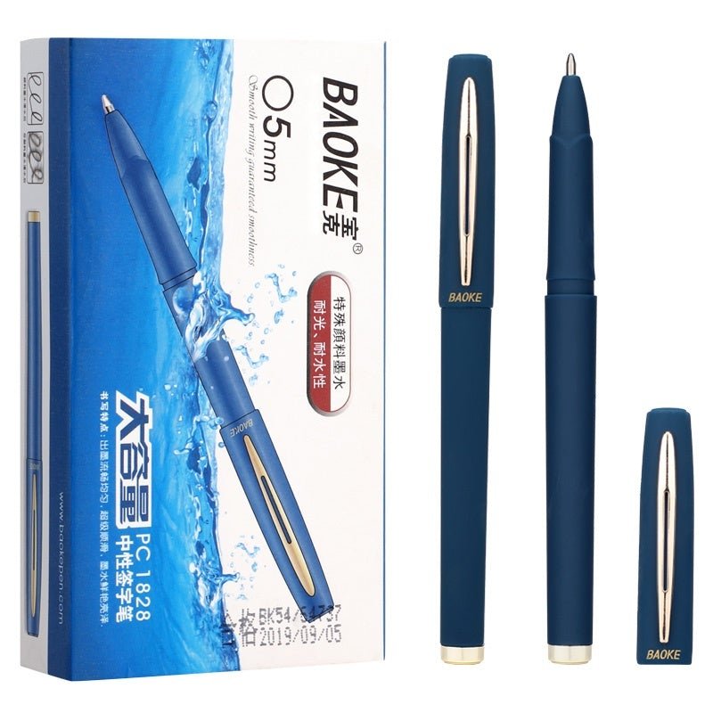 Baoke PC1828 Gel Ink Pens 0.5mm-Pack Of 12 0.5mm Black