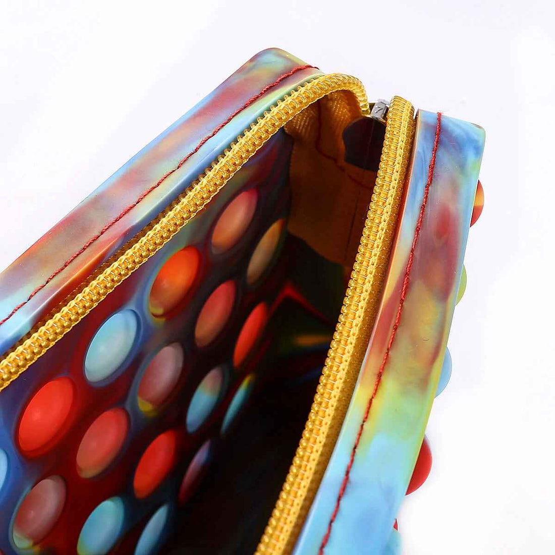 Bubble Sensory Pencil Case Toy Anti Stress Silicone Pencil Case Mixing Colors