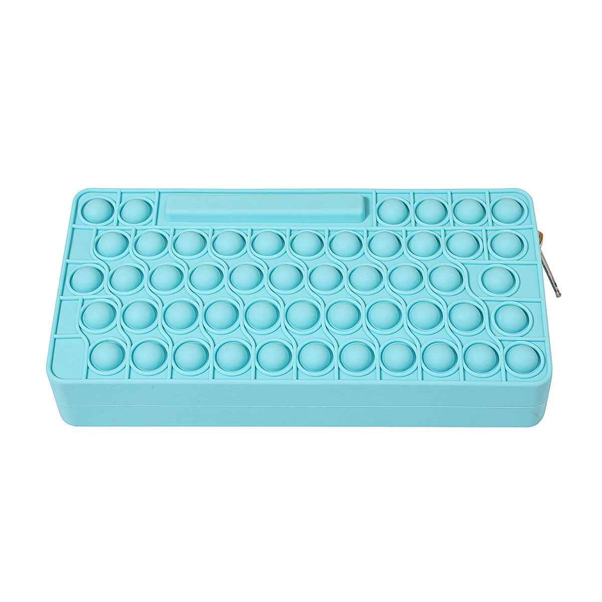 Bubble Sensory Pencil Case Toy Anti Stress Silicone Pencil Case Light Blue