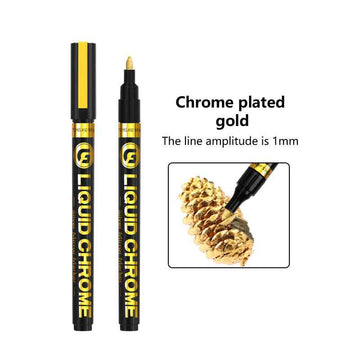 Guangna Liquid Chrome Mirror Marker - Gold - 3 Pack